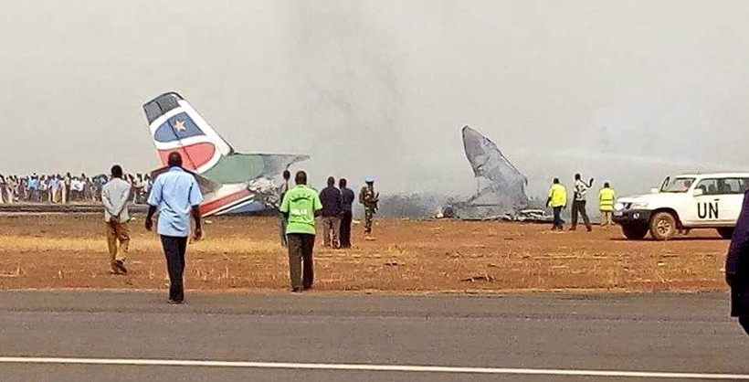 planewith45onboardcrashesatsouthsudanairportatleast14injured